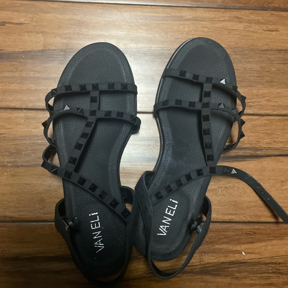 Vaneli studded sandals worn once pretty much brand new!